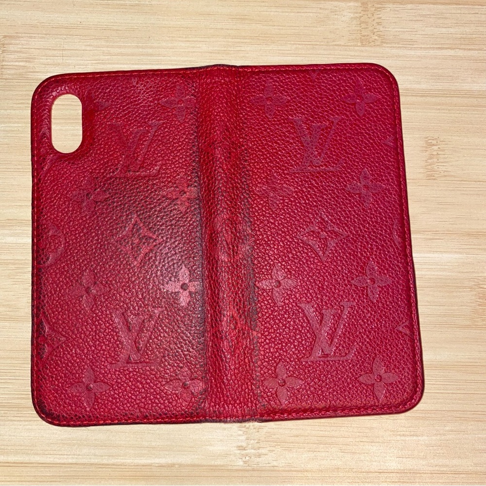 Louis Vuitton Monogram Empreinte iPhone X Cell Phone Folio Case LV - Picture 6 of 8